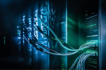 Fast jeden Tag trifft eine Cyberangriff eine kritische Infrastruktur Netzwerk-Verkabelung in einem Rechenzentrum (2025).