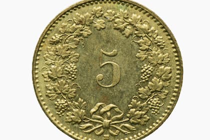 Warum sind so viele Fünfräppler im Umlauf? Vorderseite der Fünfrappen-Münze.