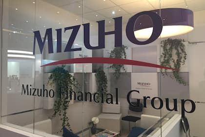 Mizuhos «Mr. Brexit» profitiert von schneller Kehrtwende bei Zinswetten im Iran-Krieg Empfangsraum bei der japanischen Bank Mizuho an der Finanzmesse Sibos 2016 in Genf.