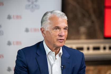 UBS-Chef Sergio Ermotti warnt Europa vor Einsatz von US-Staatsanleihen als Druckmittel UBS-Chef Sergio Ermotti während eines Interviews Ende April 2025.