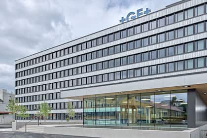 Neuabdeckung: Analyst sieht Aktie von Schweizer Traditionsunternehmen auf Höhenflug Hauptsitz von Georg Fischer in Schaffhausen.