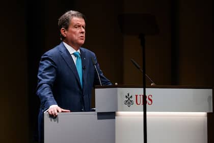Fusionsgerüchte: Sucht die UBS ihr Glück im Ausland? Colm Kelleher, Präsident des Verwaltungsrats der UBS, an der GV vom 5. April 2023.