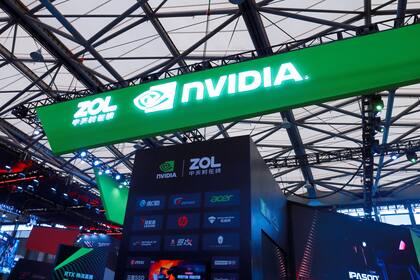 Experte rät offen zu Leerverkäufen gegen Nvidia Stand von Nvidia an einer Messe in Shanghai im August 2019.