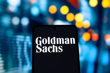 Goldman Sachs senkt Rezession-Wahrscheinlichkeit Das Logo der Wall-Street-Bank Goldman Sachs.
