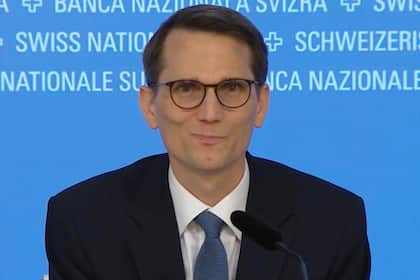 SNB-Leitzinsen bleiben in der Schweiz bei 0 Prozent - Franken schwächt sich gegen Euro und Dollar ab Martin Schlegel, Präsident der Schweizerischen Nationalbank, am 24. September 2026 in Bern.