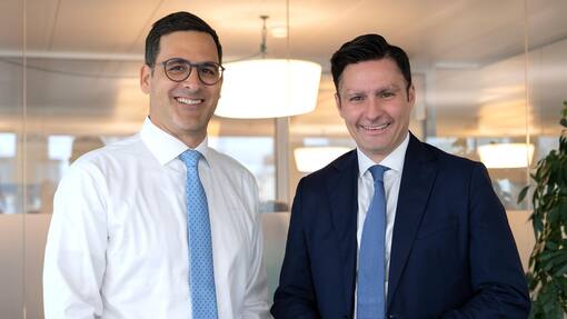 Nachhaltig Investieren erfordert einen aktiven Dialog Fabio Pellizzari, Head of ESG-Strategy & Development (links) und Rocchino Contangelo, Head of Research, Global ESG Integrated (rechts)