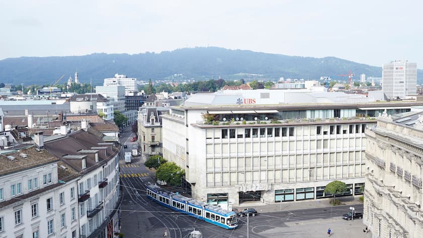 Der Zürcher Paradeplatz als Finanzzentrum der Schweiz.