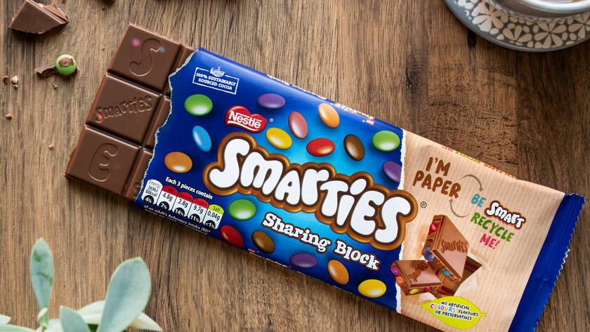 Smarties-Schokolade von Nestlé.