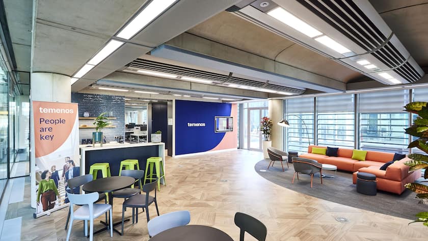 Die Büroräumlichkeiten von Temenos in London, Grossbritannien (2023)