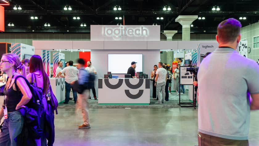 Messestand von Logitech in den USA.