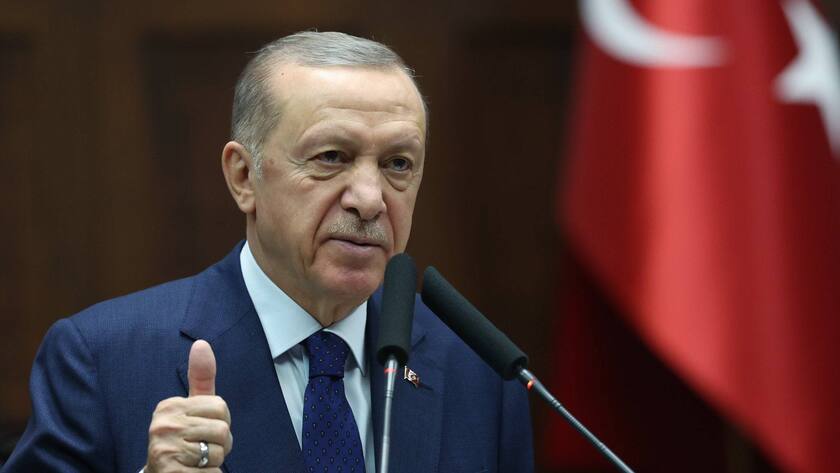 Der türkische Präsident Recep Tayyip bei einem Auftritt in der türkischen Hauptstadt Ankara im Januar 2023.