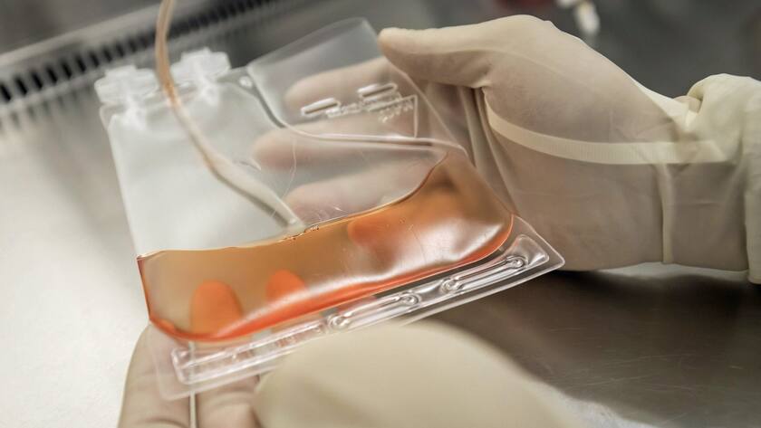 Transfusionsgefäss, wie es in der Onkologie verwendet wird.