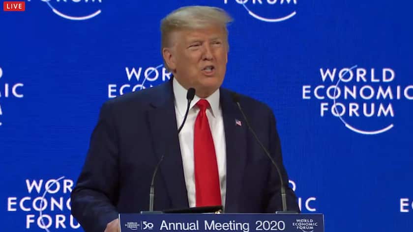 Donald Trump während seiner Rede vor WEF-Teilnehmern in Davos.