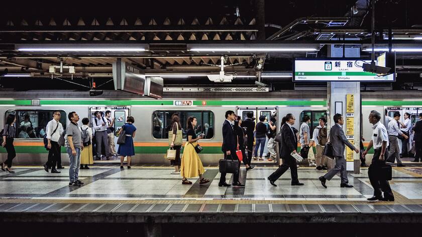 Betriebsam: In einer U-Bahnstation in der japanischen Hauptstadt Tokio