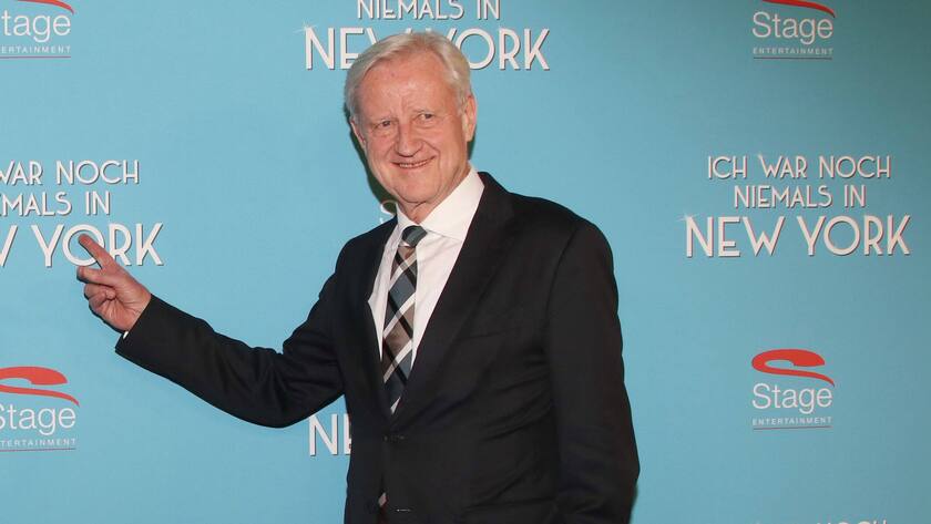 Freddy Burger bei der Premiere der Wiederaufnahme des Musicals «Ich war noch niemals in New York» im Stage Theater. Hamburg (2017).