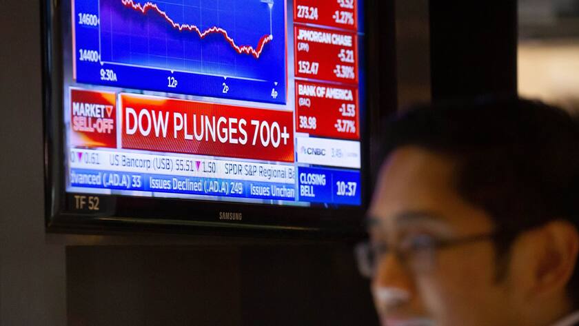 Ein Händler an der New York Stock Exchange (NYSE).