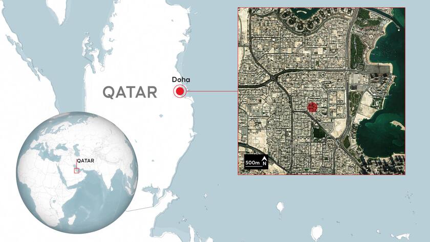 Israelischer Luftangriff auf hochrangige Hamas-Führer in der katarischen Hauptstadt Doha (9. September 2025).