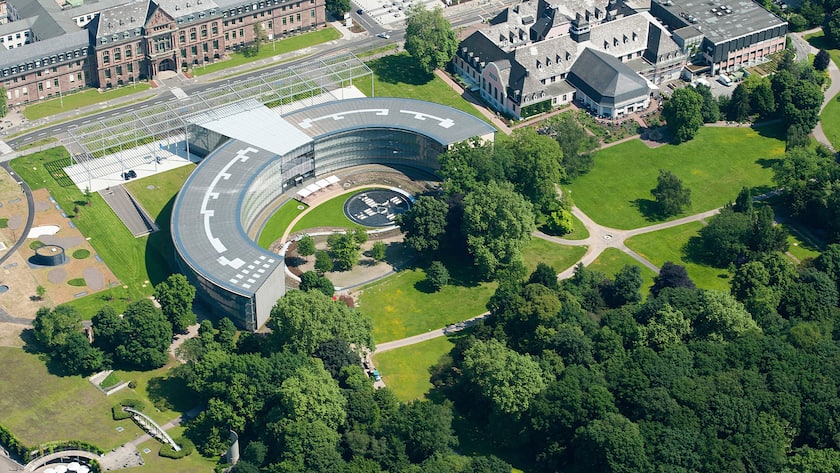 Aus der Vogelperspektive: Die Konzernzentrale in Leverkusen.