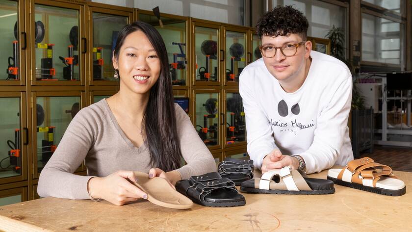 Linda Wang und Roman Wyss sind die innovativen Köpfe hinter dem Schuh-Startup.