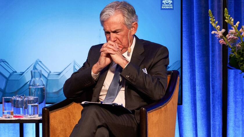 Fed-Chairman Jerome Powell bei einem Symposium der Schwedischen Reichsbank im Januar 2023.