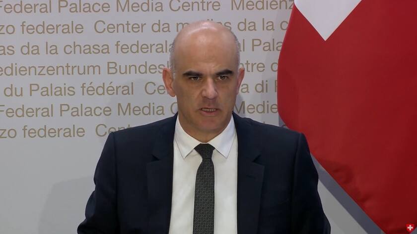 Alain Berset am 18. Dezember vor den Medien in Bern.