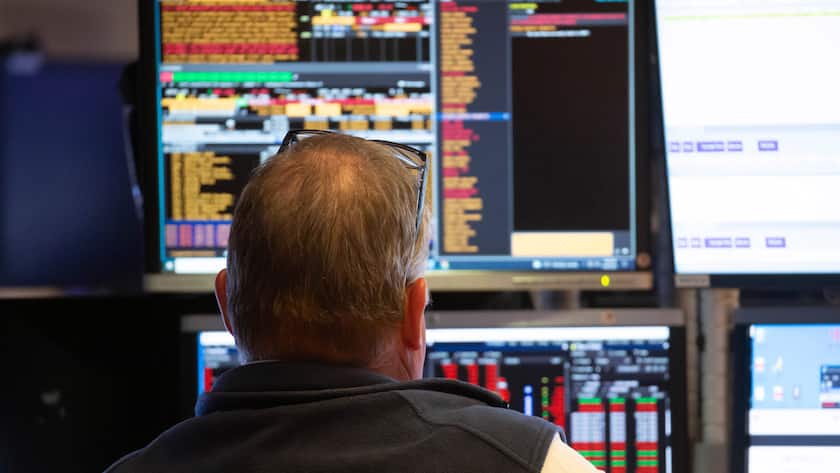 Ein Händler an der New York Stock Exchange (NYSE).