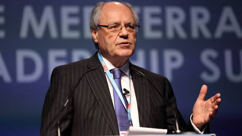 Edward Scicluna, Finanzminister Maltas, spricht während der The Economist-Veranstaltung "The World" in 2016
