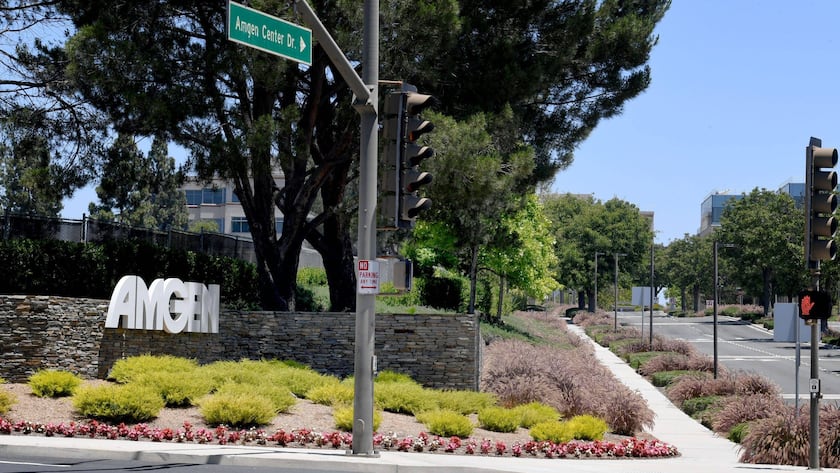 Sitz von Amgen an der Ventu Park Road in Thousand Oaks im Nordwesten von Los Angeles.