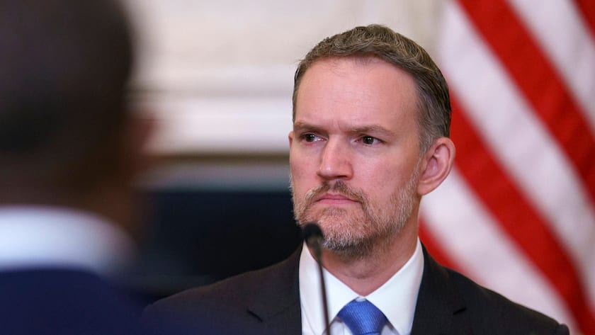 Der US-Handelsbeauftragte Jamieson Greer bei einem Treffen im Weissen Haus.