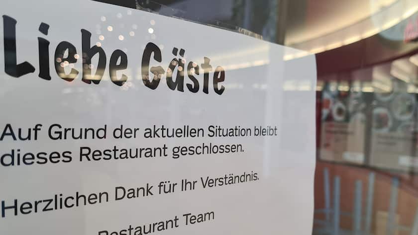 Lockdown in der Schweiz: Restaurants sind wieder geschlossen.