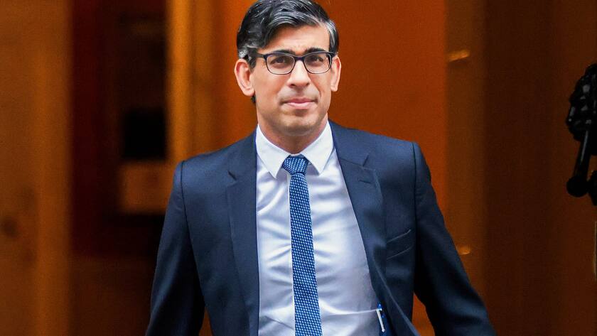 Der Britische Premierminister Rishi Sunak am 7. Februar 2024