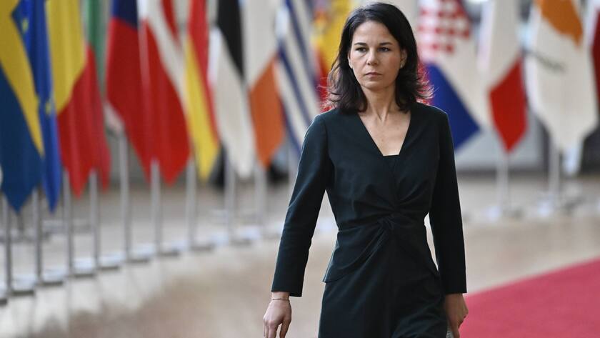 Deutschlands Aussenministerin Annalena Baerbock in Brüssel (19. Februar 2024)