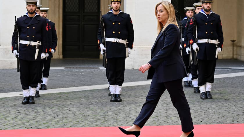 Die italienische Premierministerin Giorgia Meloni im Chigi-Palast im Rom im Januar 2023.