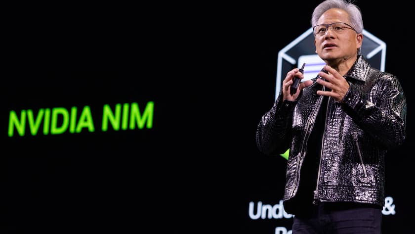 Nvidia CEO Jensen Huang bei einer Keynote-Rede in Las Vegas, USA (2025).