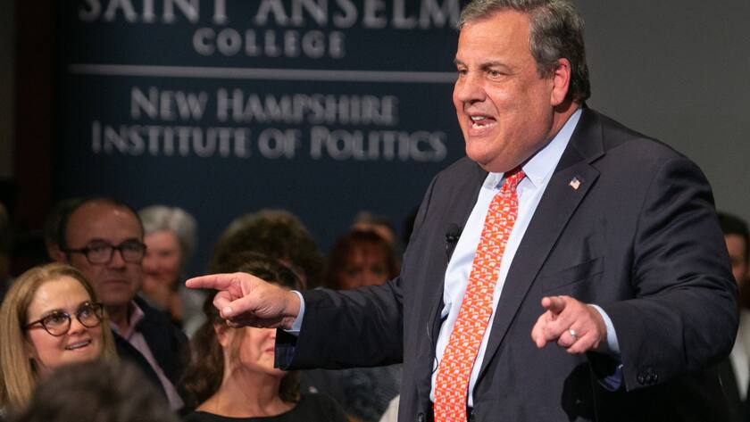 Chris Christie, ehemaliger Gouverneur von New Jersey, bei der Bekanntgabe seiner Präsidentschaftskandidatur (2023).