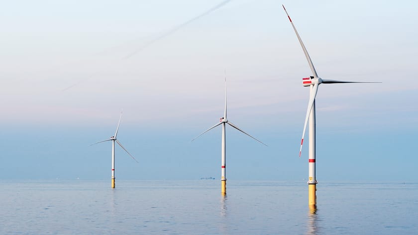 Ein Offshore-Windpark der dänischen Firma Orsted