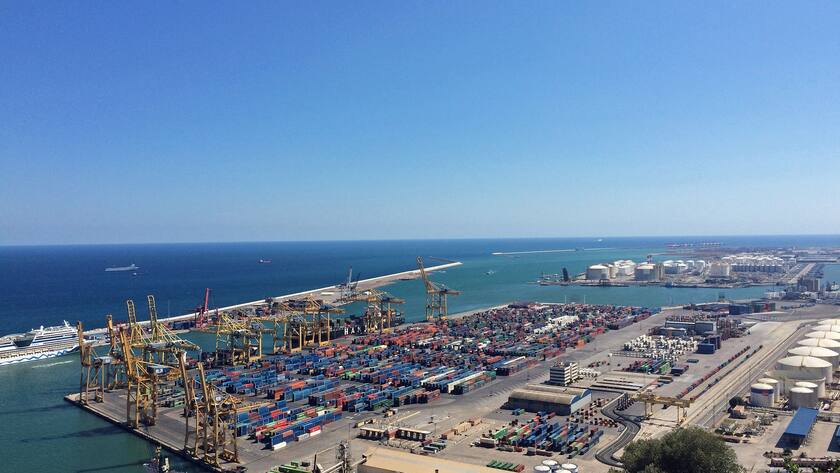 Der Überseehafen von Barcelona.