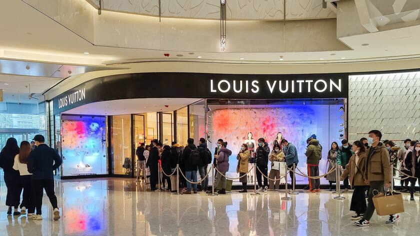 Pandemie bremst Shopping-Laune bei Louis Vuitton nicht: Luxusgeschäft in Shanghai.