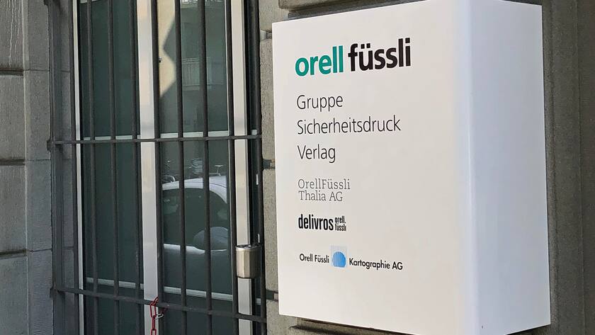 Am Sitz von Orell Füssli in Zürich Wiedikon.
