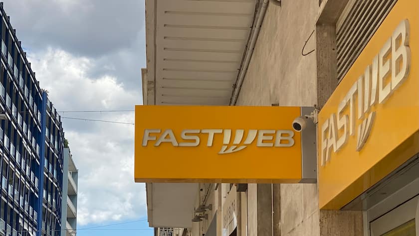 Kundenfiliale der Swisscom-Tochter Fastweb in der Innenstadt von Lecce, Apulien (Italien).