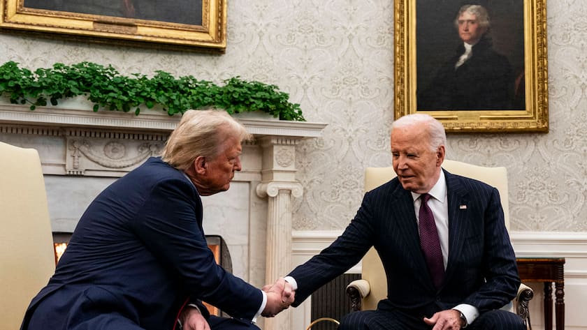 US-Präsident Joe Biden empfängt Donald Trump im Weissen Haus (13. November 2024).