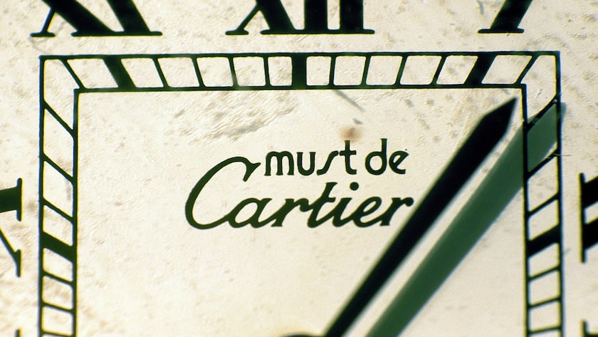 Ziffernblatt einer Cartier-Uhr (2024).
