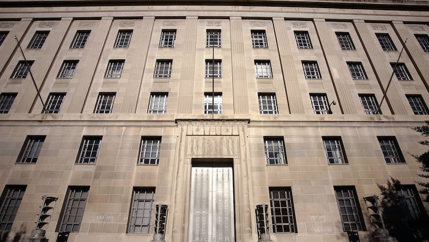 Das Gebäude «Robert F. Kennedy Department of Justice » in Washington, USA.