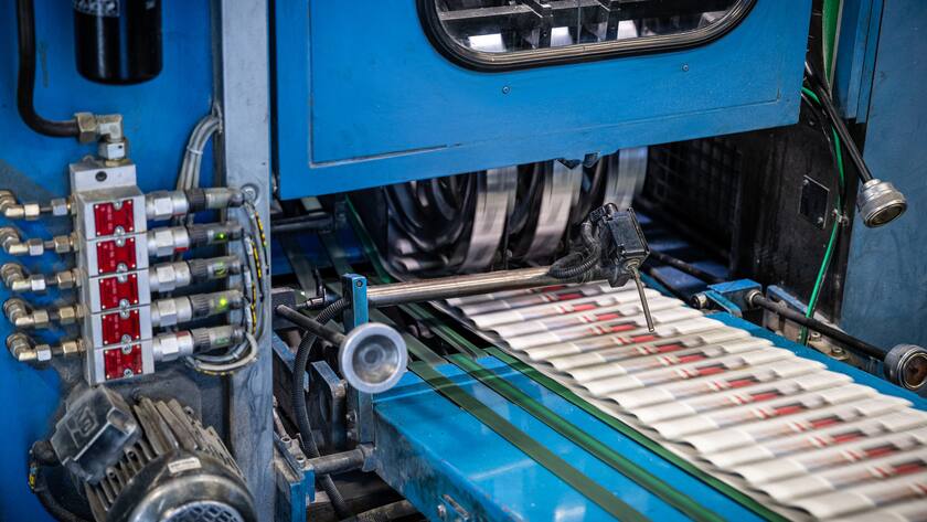 Die Druckmaschine für die Zeitungsproduktion von der TX Group.