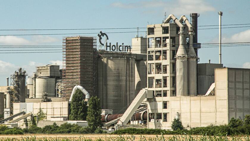 Holcim-Zementfabrik in Höver bei Hannover, Deutschland (2022).