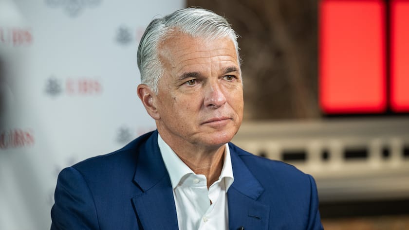 UBS-Chef Sergio Ermotti während eines Interviews Ende April 2025.