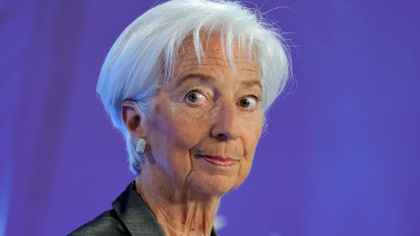 EZB-Präsidentin Christine Lagarde an einer Medienkonferenz der Europäischen Zentralbank Ende Juli 2026 in Frankfurt.