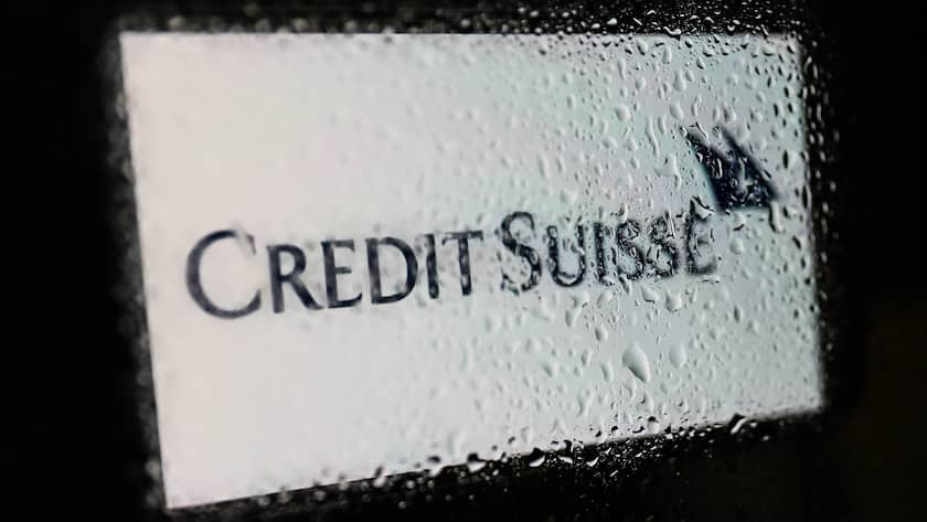 Logo der Credit Suisse, aufgenommen in der polnischen Stadt Krakau.