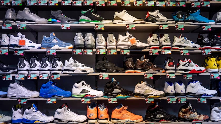 Schuh-Verkaufsladen in Albuquerque, USA.