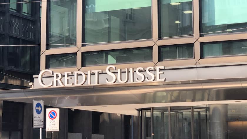 Niederlassung der Credit Suisse an der Piazza del Duomo in Mailand.